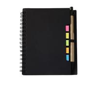 Spiral Notebook With Tabs And Pen Holder Sticky Note Lined Notebook Reusable Smart Notepad Colorful Index Tabs Page Markers Stationery Kit For Pocket Shorthand Annotation Suitable For School Office