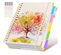 Spiral Notebooks 8.5"x11" for Work with Removable Dividers Tabs,300 Pages 5 Subject Notebook College Ruled,100GMS Notebook journal for School Note taking,Lined Journal for Women,A4 Colorful Tree of