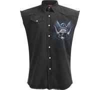 Spiral - Odin's Warrior - Sleeveless Stone Washed Worker Black - L
