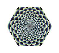 spiral optical illusion art Print Leather Coaster Set of 6, Hexagon Coasters Table Decorative Coffee Cup Beverage Coasters Wine Beer Bar Coasters for Hot Drinks Table Protection