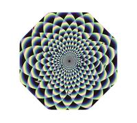 spiral optical illusion art Print Leather Coaster Set of 6, Octagon Coasters Table Decorative Coffee Cup Beverage Coasters Wine Beer Bar Coasters for Hot Drinks Table Protection