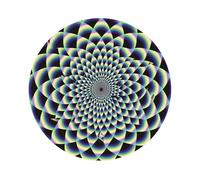 spiral optical illusion art Print Leather Coaster Set of 6, Round Shape Coasters Table Decorative Coffee Cup Beverage Coasters Wine Beer Bar Coasters for Hot Drinks Table Protection