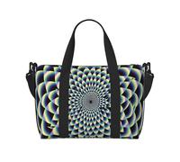 Spiral Optical Illusion Art Print Travel Duffel Bag, Lightweight Water-Resistant Weekender Spacious Gym & Travel Bag for Men, Women & Teens