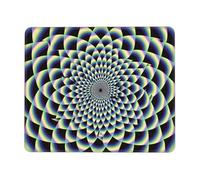 Spiral Optical Illusion Art Printed Gaming Mouse Pad 9.5x7.9 Inches, Non-Slip Rubber Base Laptop Mousepad Desk Mat with Stitched Edges for Gamer, Office, Home