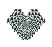 spiral optical illusion art Printed Jigsaw Puzzle 10.8x12.8 CM, Heart-Shaped Puzzle Challenging Game for Adults, Fun Decorative Wall Decor