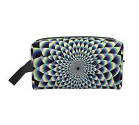 Spiral Optical Illusion Art Printed Makeup Bag Travel Portable Cosmetic Bag Large Capacity Makeup Case Toiletry Handbag Organiser for Women