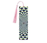 Spiral Optical Illusion Art Printed Metal Bookmarks S - Pink Lightweight Aluminium Book Marker for Books, Journals & Gifts, Ideal Book Lovers, Holiday Decor & Crafts