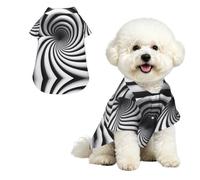 spiral optical illusion gif Breathable Hawaiian Dog Shirt Summer Button Up Top for Small Medium Dogs XL