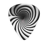 spiral optical illusion gif guitar picks in three different thicknesses, suitable for electric guitar and band players