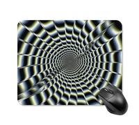 Spiral Optical Illusion GIF Mouse Pad Square Laptop Mouse Mat Cute Computer Mousepad Keyboard Pad Non-Slip Desk Pads for Gaming Office Work Home 20 * 25cm
