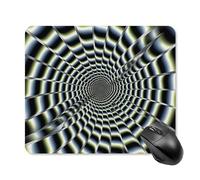 Spiral Optical Illusion GIF Mouse Pad Square Laptop Mouse Mat Cute Computer Mousepad Keyboard Pad Non-Slip Desk Pads for Gaming Office Work Home 25 * 30cm
