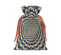 Spiral Optical Illusion Gif Print Drawstring Gift Bag,Reusable Sachets,Party Favors,Wedding,Festival,Birthday
