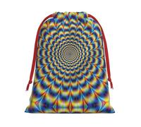 Spiral Optical Illusion Gif Print Holiday Drawstring Gift Bags, Jewelry Pouch, Reusable Christmas Party Favor Pouchs, M