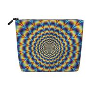Spiral Optical Illusion GIF Print Large-Capacity Makeup Bag Travel Toiletry Organizer Women Cosmetic Daily Pouch
