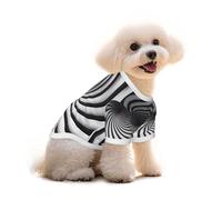 spiral optical illusion gif Print Pure Cotton Pet T-Shirt, Dogs & Cats Comfy Tee Vest, for Small Medium Summer Winter Clothes