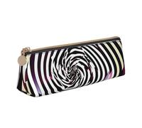 spiral optical illusion gif Print PVC Coin Purse Money Bag Makeup Case Pencil Pouch Zipper stationery case Women Men, White, One Size, Simple, White, One Size, Simple