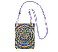 spiral optical illusion gif Print Women Men Phone Pouch Stylish Water-Resistant Travel Running Mobile Crossbody Bag