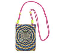 spiral optical illusion gif Print Women Men Phone Pouch Stylish Water-Resistant Travel Running Mobile Crossbody Bag