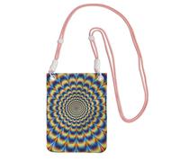 spiral optical illusion gif Print Women Men Phone Pouch Stylish Water-Resistant Travel Running Mobile Crossbody Bag
