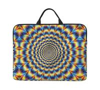 spiral optical illusion gif Printed 14in Laptop Case Sleeve Bag â€“ Portable Handle & Zipper â€“ Ideal for Travel, Business & Office Use