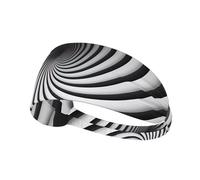 Spiral Optical Illusion GIF Printed Elastic Sports Headband Stretchy Sports Headband Suitable for Sports Travel and Indoor Fitness
