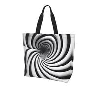 spiral optical illusion gif Printed Tote Bag - Shoulder Bag - Travel Yoga Beach Shopping Commute - Gift for Men Women