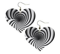 spiral optical illusion gif Prints Stylish Heart-Shaped Earrings Lightweight Women'S Accessories Perfect For Parties And Valentine'S Day.