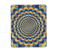 Spiral Optical Illusion Gif Square Mouse Pad, Cloth With Rubberized Base, Standard Gaming Mousepad, Non-Slip Rubber Base