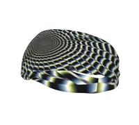 Spiral Optical Illusion GIF Sweatbands Instant Cooling Moisture Wicking Sport Headbands for Men Workout Headband for Women Running Headband Stretch Tennis Athletic Sweatband Unisex Hairband