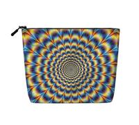 Spiral Optical Illusion GIF Waterproof Large Capacity with Zipper Travel Business Trip Home Multifunctional Makeup Bag Storage Bag Coin Purse