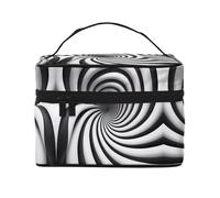 spiral optical illusion gif Women's Large Capacity Makeup Bag, Portable Travel Makeup Bag, (9x6.5x6.2 inches) Girls Large Makeup Bag Storage Bag