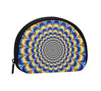 Spiral Optical Illusion GIF, Women's Storage Bag Shell Makeup Bag Small Coin Purse Shell Change Pouch