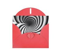 spiral optical illusion Print Shimmer Blank Greeting Cards with Envelopes, Elegant DIY Invitations,Thank You Notes