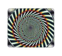Spiral Optical Illusion Printed Gaming Mouse Pad 10.3x8.3 Inches, Non-Slip Rubber Base Laptop Mousepad Desk Mat with Stitched Edges for Gamer, Office, Home