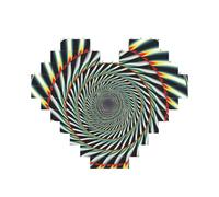 spiral optical illusion Printed Jigsaw Puzzle 10.8x12.8 CM, Heart-Shaped Puzzle Challenging Game for Adults Gifts, Family Fun Decorative Wall Decor