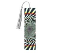 Spiral Optical Illusion Printed Metal Bookmarks M - Gray Lightweight Aluminium Book Marker for Books, Journals & Gifts, Ideal Book Lovers, Holiday Decor & Crafts