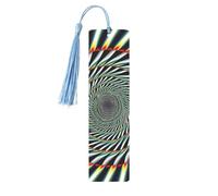 Spiral Optical Illusion Printed Metal Bookmarks S - Sky Blue Lightweight Aluminium Book Marker for Books, Journals & Gifts, Ideal Book Lovers, Holiday Decor & Crafts