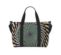 Spiral Optical Illusion Printed Travel Bag Duffle Bag for Men Women, Large Water Resistant Gym Bag Weekend Holdall Bag with Shoulder Strap