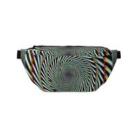 Spiral Optical Illusion Printed Waist Bag Adjustable Bum Bag Lightweight Travel Waist Fanny Pack Belt for Walking Cycling Hiking Travel
