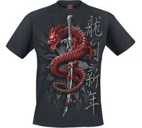 Spiral T-Shirt – Oriental Dragon – Black – XXL