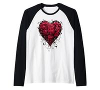 Spiral Original - Bleeding Heart - Gothic Roses Raglan Baseball Tee