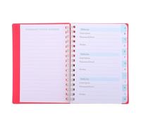 Spiral Password Log Book with Alphabetical Tabs Compact Notebook for Passwords and Usernames Address Organizer for Seniors Flat-lay Design for Easy Writing and Secure Online