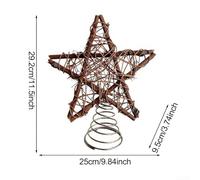 Spiral Pentagram Christmas Tree Ornament For Holiday Decoration With Wood And Wire Materials, Adds Unique Charm To Traditional And Modern Festive Themes(not glowing)