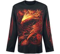 Spiral Phoenix Arisen Long-sleeved Top black M