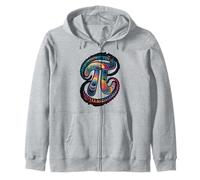 Spiral PI Symbol Mathematical Constant 3.14 Number Math Nerd Zip Hoodie