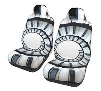 Spiral Piano Key 2 Pcs Car Seat Cover Sets Staircase Universal Fit Front Seat Protectors for Most Cars and SUVs, Easy Install