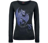 Spiral Pocket Dragon Long-sleeved Top black M