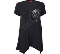 Spiral - POCKET KITTEN (Female Black Short Sleeve Tops) Medium T-Shirt NEW