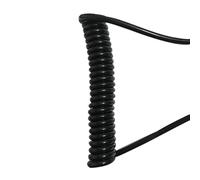 Spiral Power Cable 2 Core 2.5mm Square OD 8mm 2.5 Meter 5 Meter 7.5 Meters Spring Cord Retractable(Undraw 2.5 meters)