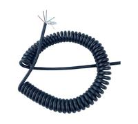 Spiral Power Cable,cable cord 5 Core Telescopic Wire 26AWG 0.15mm Spring Shielded Stretch 1 Meter Meters 10 15 spiral extension(Stretch 13 meter)